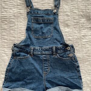 Abercrombie & Fitch Blue Denim Short Overalls